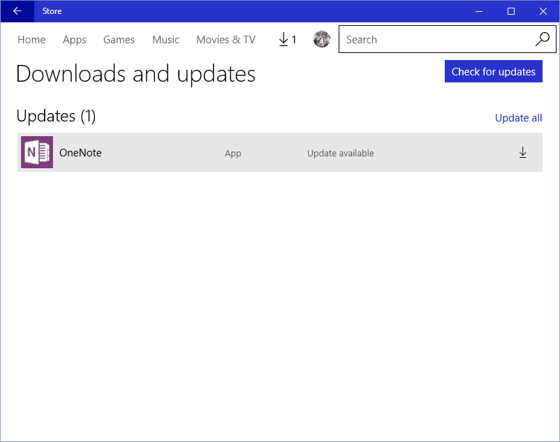 windows 10 microsoft store app package update available for download