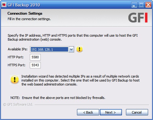 gfi backup scheduler service not running