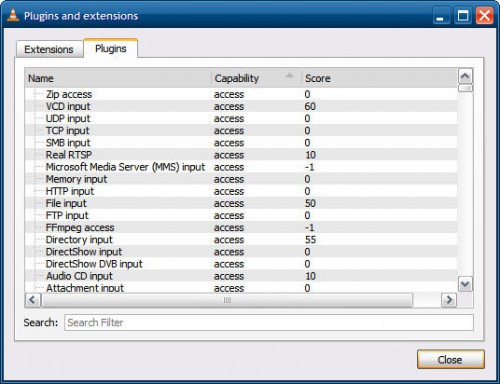 Plugins extensions. Imesh.